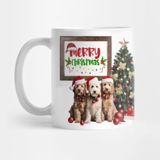 Three Doodle Dog Merry Christmas! Mug